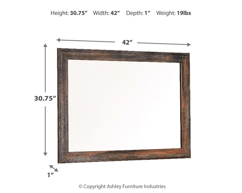 Drystan - Bedroom Mirror - Brown / Beige