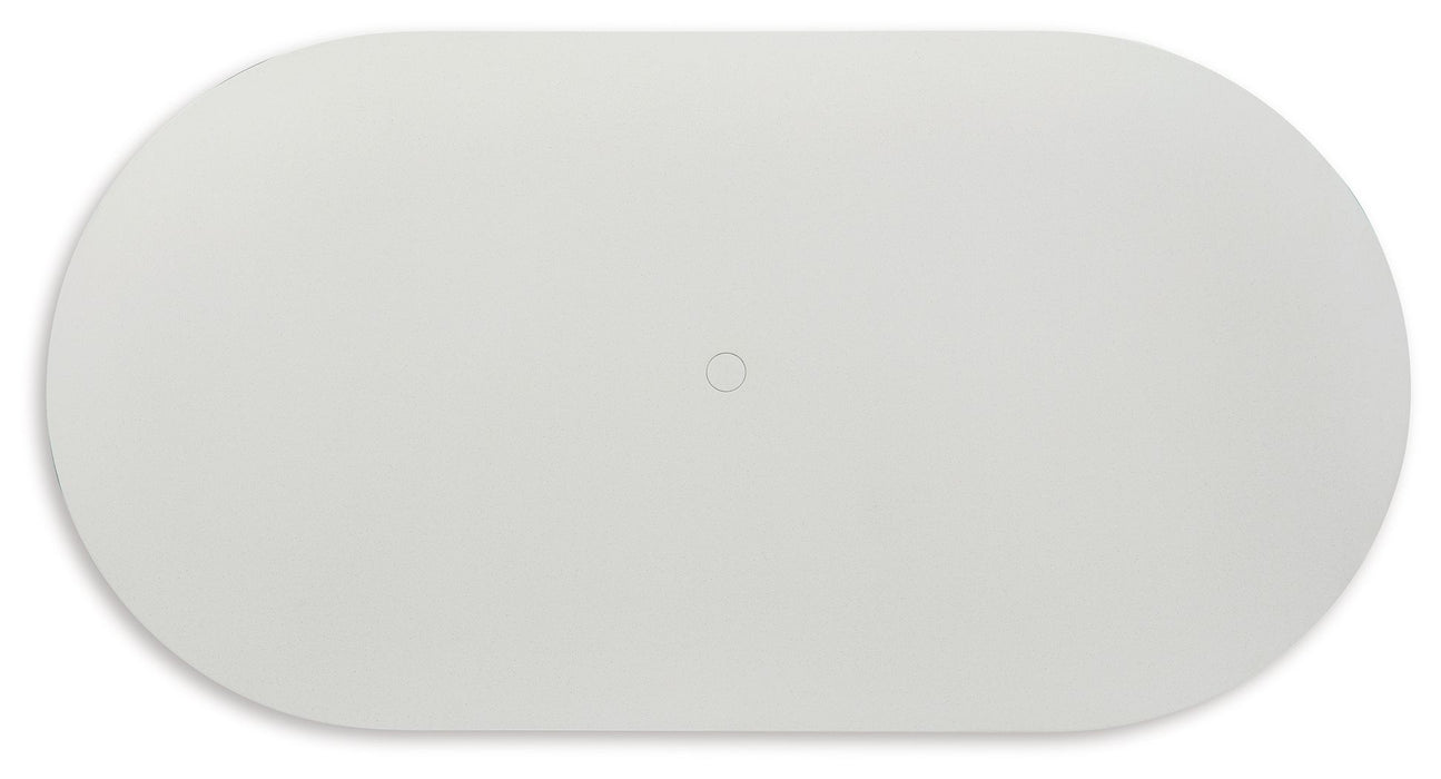 Seton Creek - Oval Dining Table With Umb Opt - White