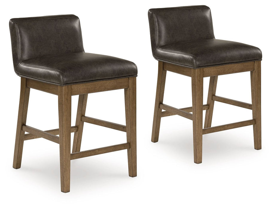 Cabalynn - Upholstered Barstool (Set of 2) - Two-tone Brown