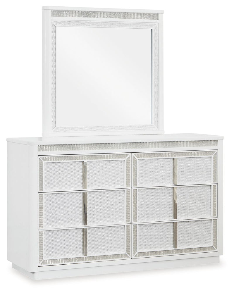 Chalanna - Dresser And Mirror - White