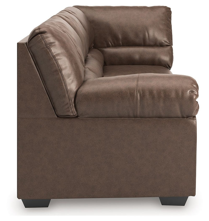 WillowBend - LAF Sofa With Corner Wedge - Umber