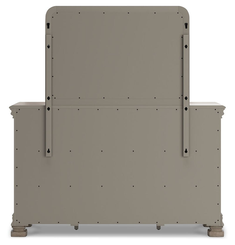 Lexorne - Dresser And Mirror - Gray