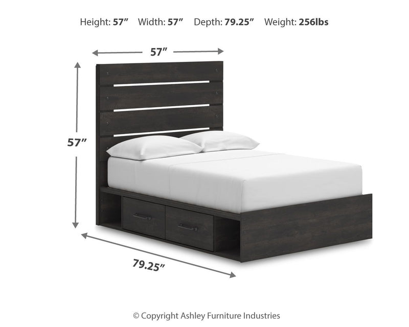 Hollivern - Panel Bed With Storage