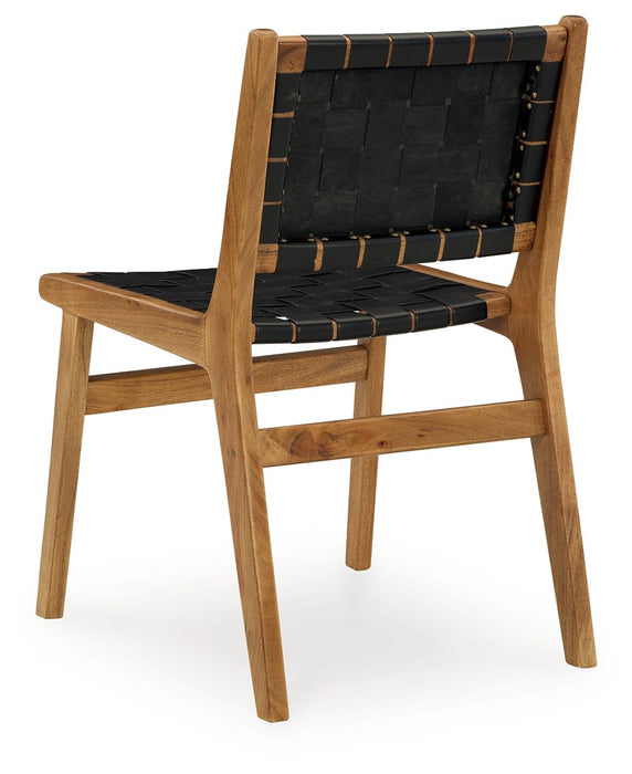 Fortmaine - Dining Room Side Chair (Set of 2) - Brown / Black