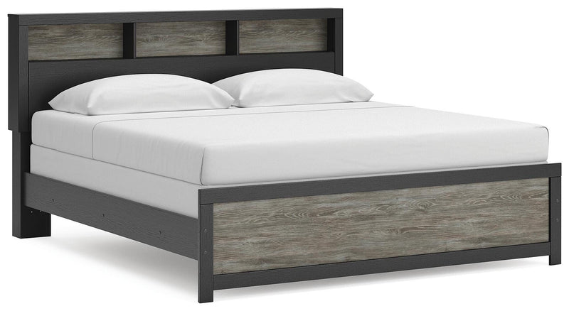 Broachmyn - King Bookcase Bed - Black / Gray - Wood