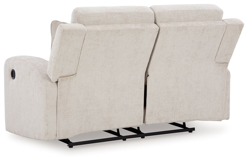 Danum - Reclining Loveseat - Fabric - Stone