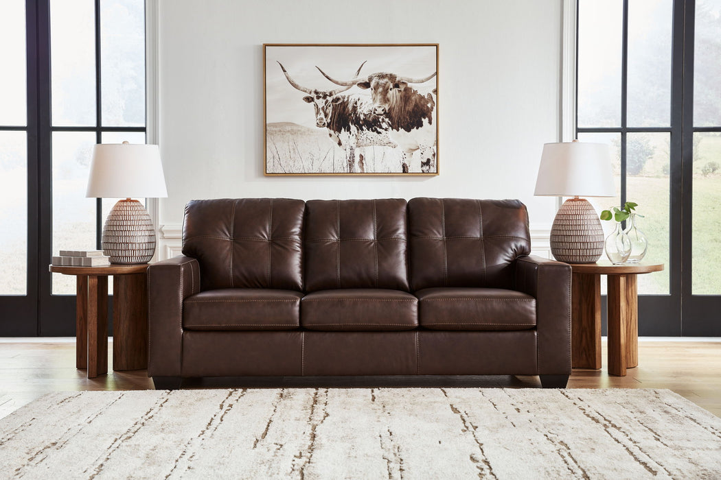 Santorine - Queen Sofa Sleeper - Leather Match - Dark Brown