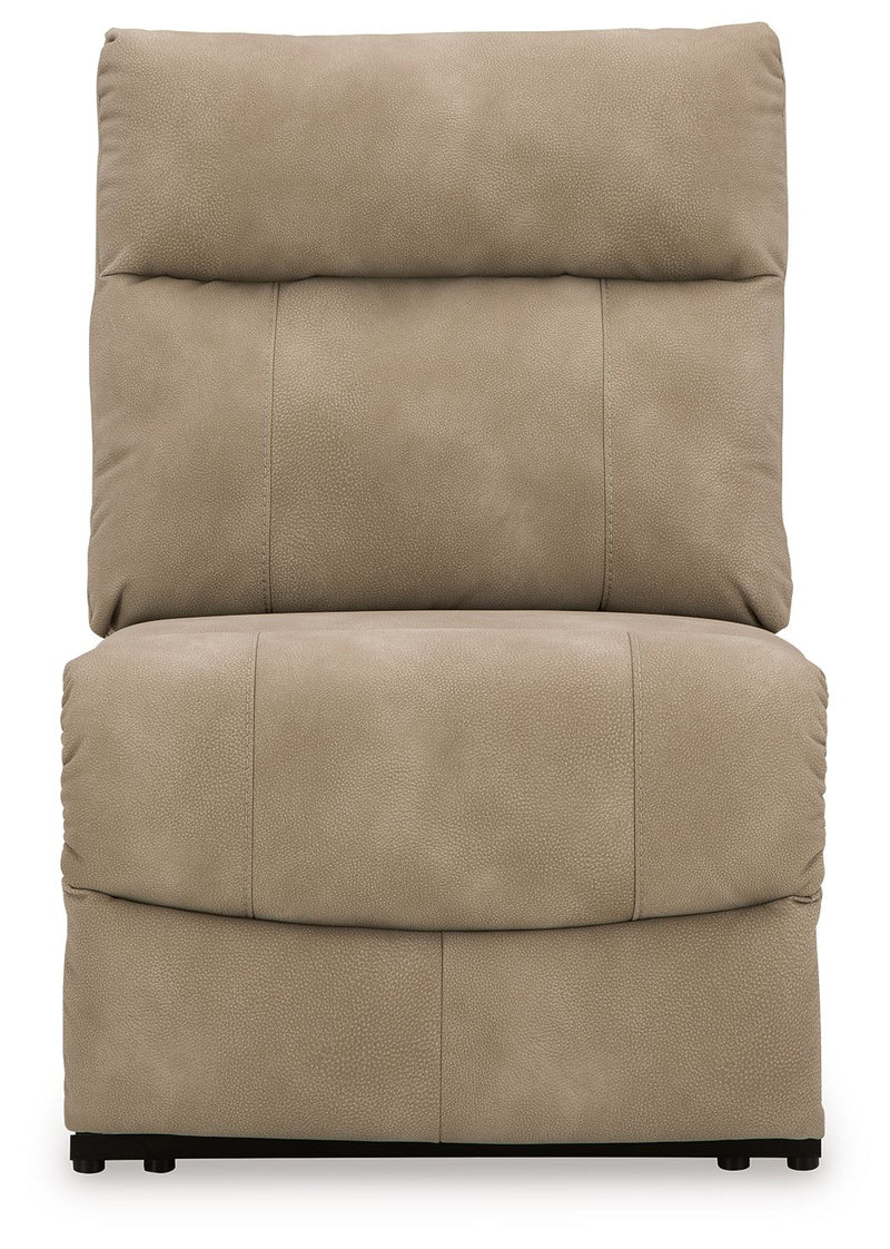 Next-Gen Durapella - Power Armless Recliner With Adj Headrest - Sand