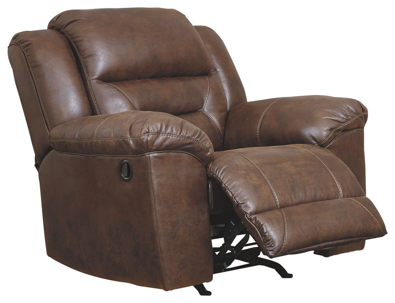 Stoneland - Rocker Recliner - Faux Leather - Chocolate