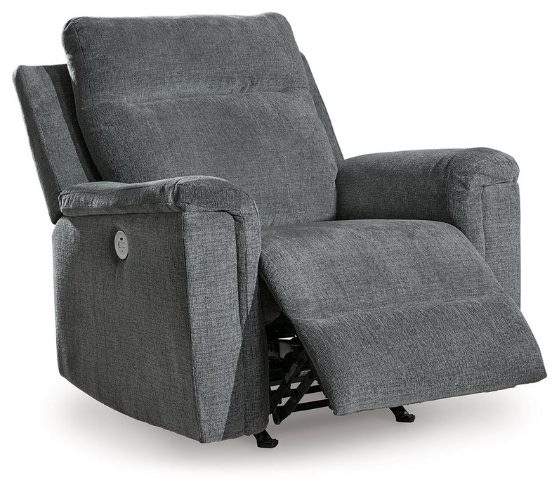 Barnsana - Power Rocker Recliner - Fabric - Gravel