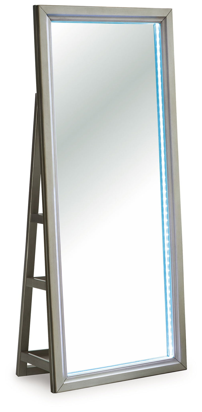Evesen - Floor Standing Mirror With Storage - Champagne