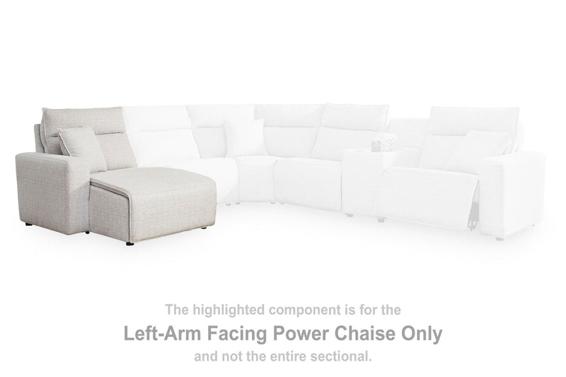 Modmax II - LAF Press Back Power Chaise - Stone - Next-Gen Nuvella