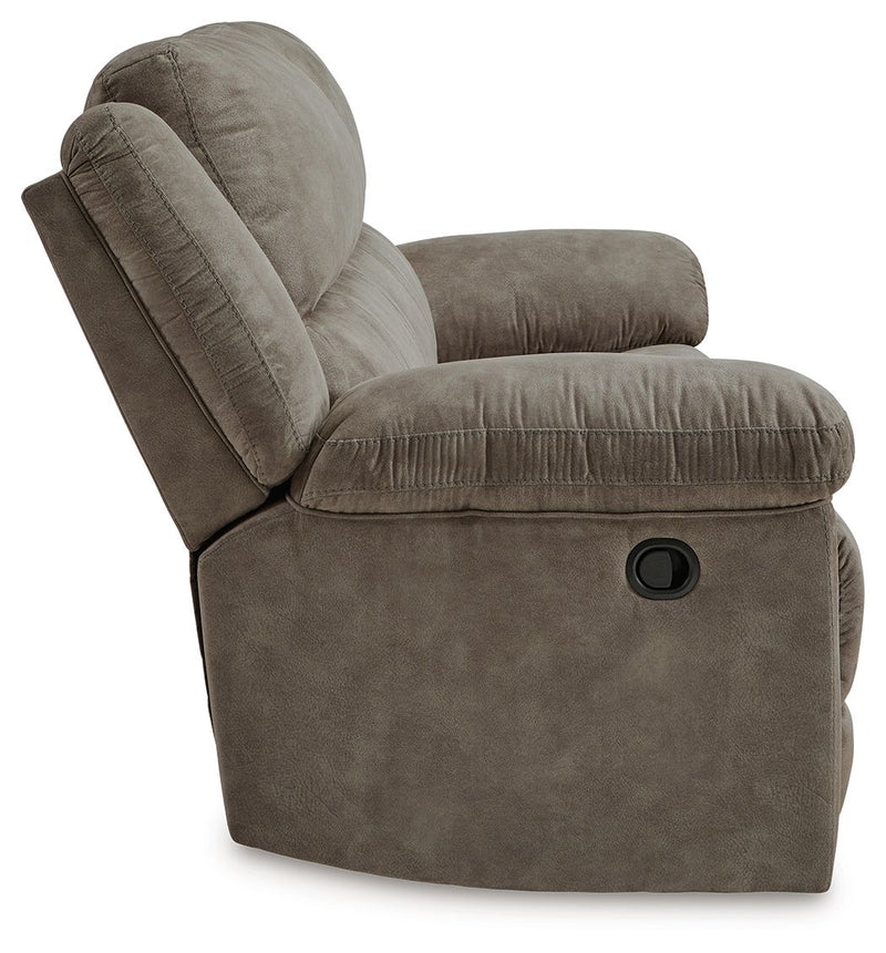 Laresview - 2 Seat Reclining Sofa - Faux Leather - Fossil