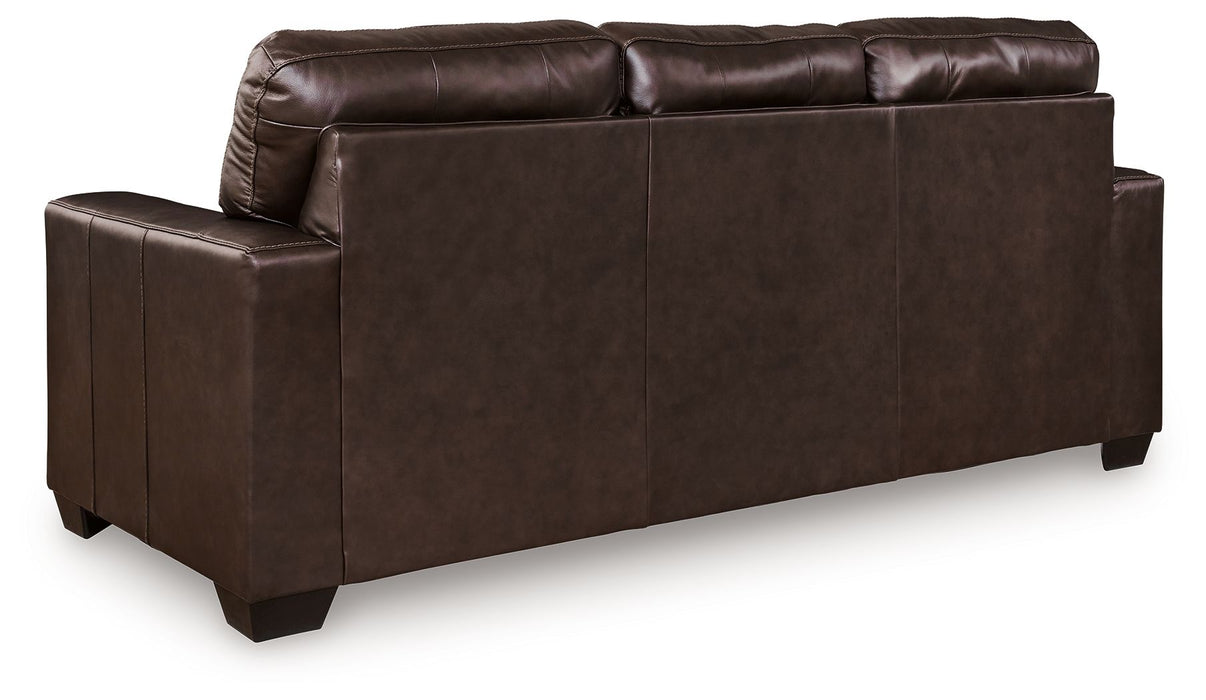 Santorine - Sofa - Leather Match - Dark Brown