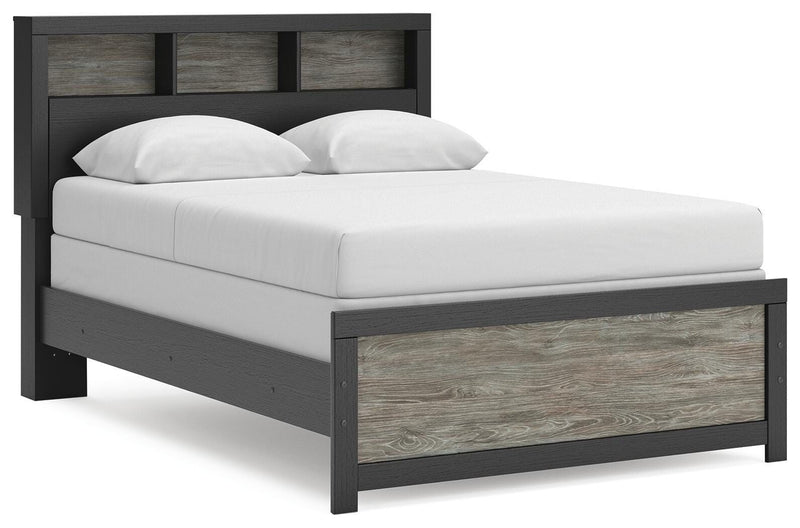 Broachmyn - Full Bookcase Bed - Black / Gray - Wood