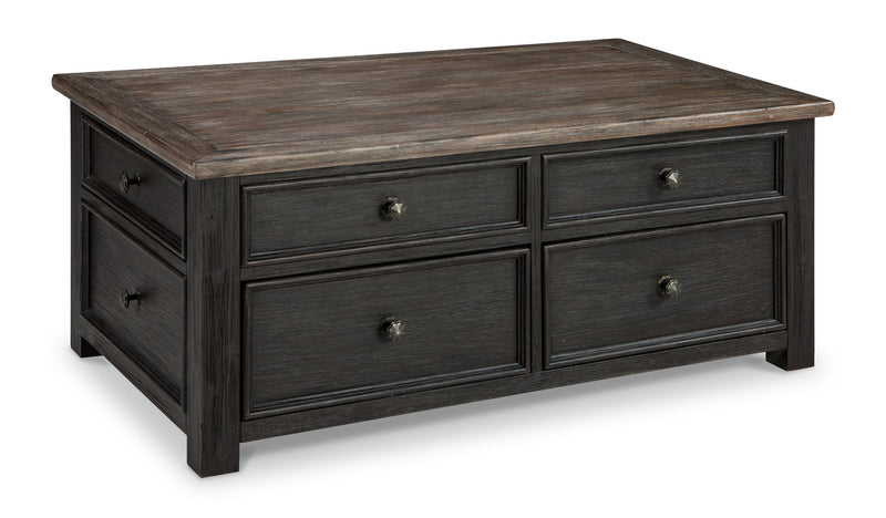 Tyler Creek - Lift Top Cocktail Table - Grayish Brown / Black