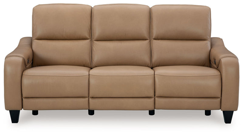 Mosswell - Power Reclining Sofa With Adj Headrest - Toffee