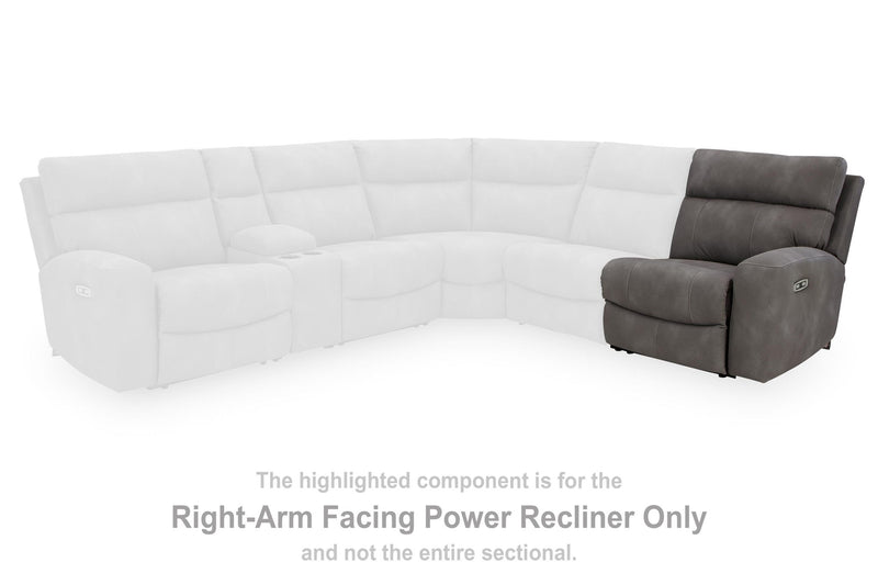 Next-Gen Durapella - RAF Zero Wall Power Recliner - Slate - Faux Leather