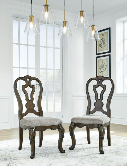 Maylee - Dining Upholstered Side Chair (Set of 2) - Dark Brown