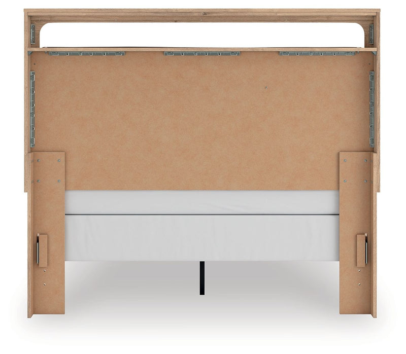 Kinlanni - Queen Upholstered Panel Bed - Tan