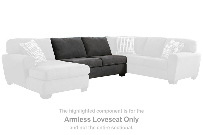 Ambee - Armless Loveseat - Slate