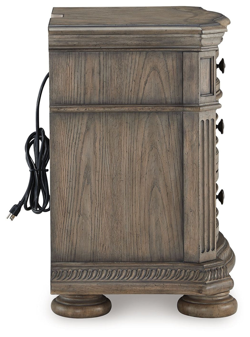 Ardenfield - Three Drawer Night Stand - Light Brown