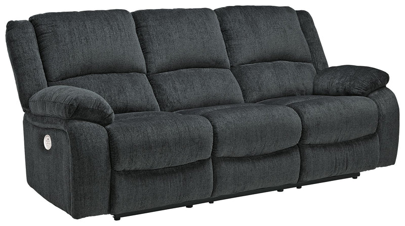 Draycoll - Reclining Power Sofa - Fabric - Slate