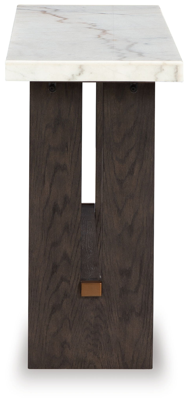 Burkhaus - Sofa Table - White / Dark Brown