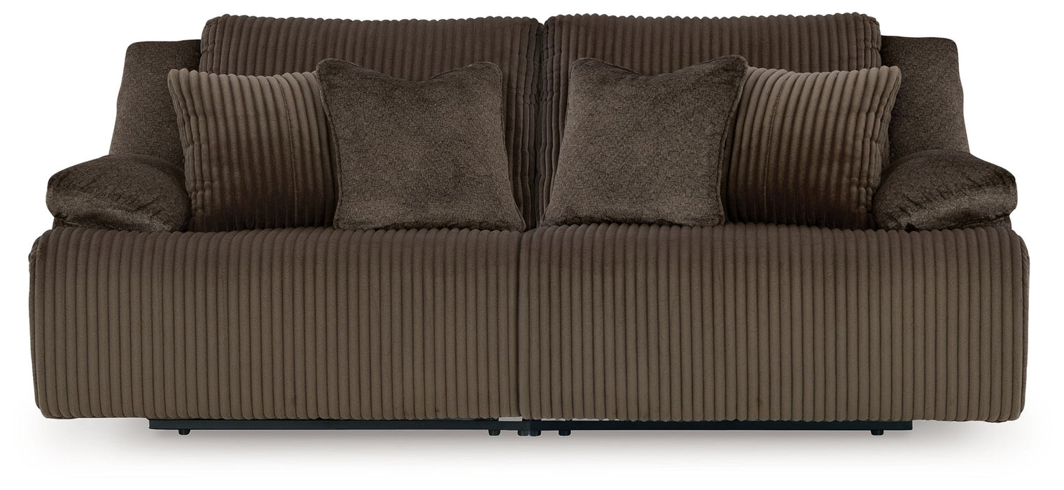 Top Tier - 2-Piece Sectional Reclining Loveseat - Chocolate