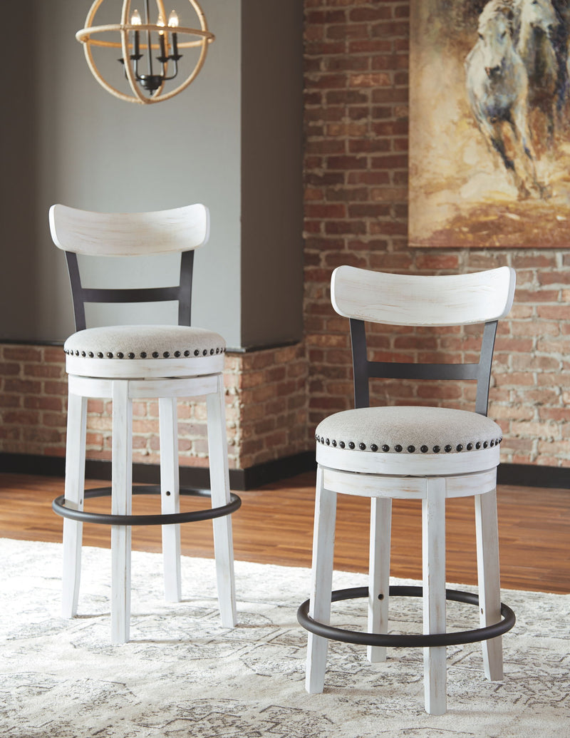 Valebeck - Tall Upholstered Swivel Barstool