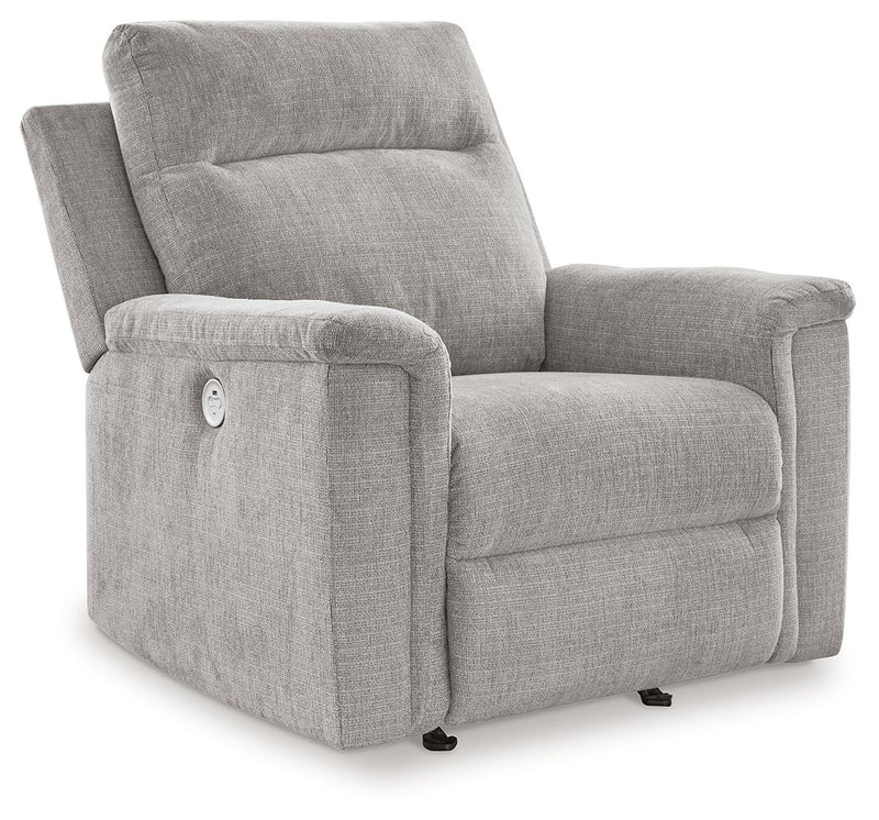 Barnsana - Power Rocker Recliner - Fabric - Ash