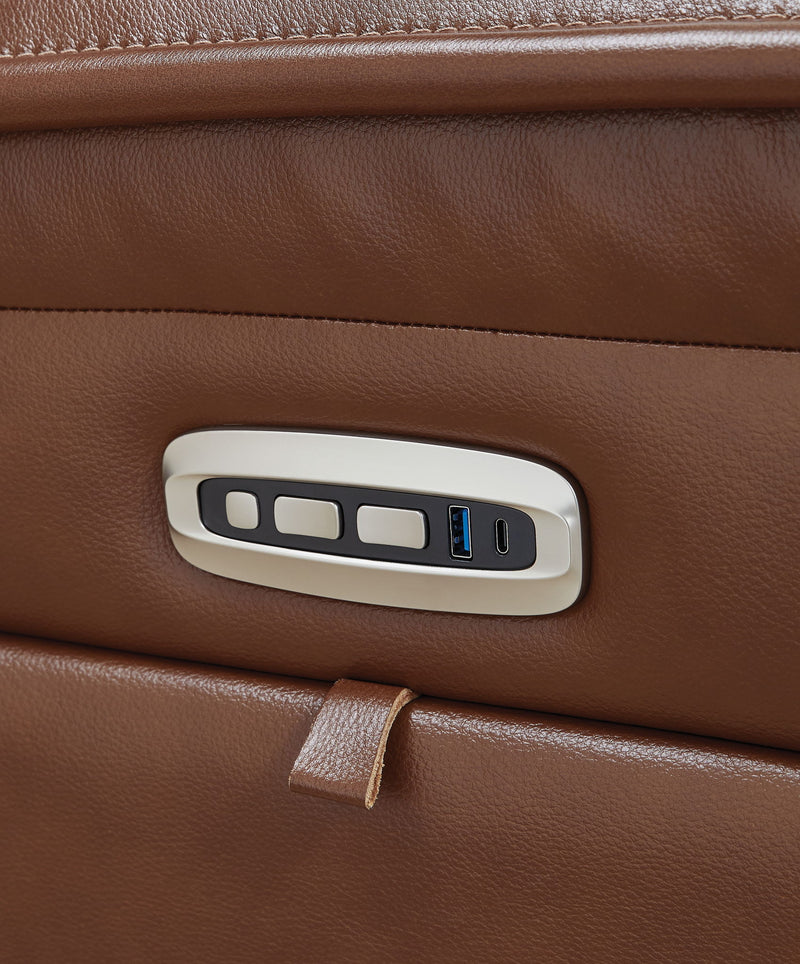 Healy Pier - Power Recliner / Adj Headrest - Chocolate