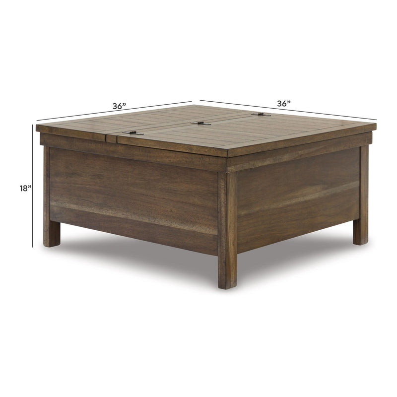 Moriville - Lift Top Cocktail Table - Grayish Brown
