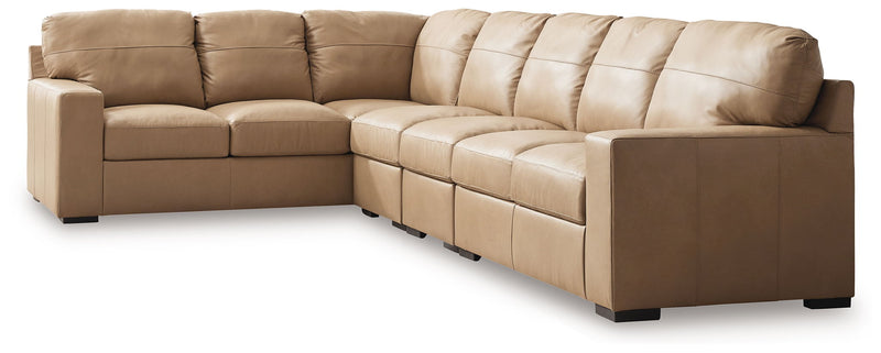 Bandon - 4-Piece Sectional With Raf Loveseat - Leather Match - Toffee
