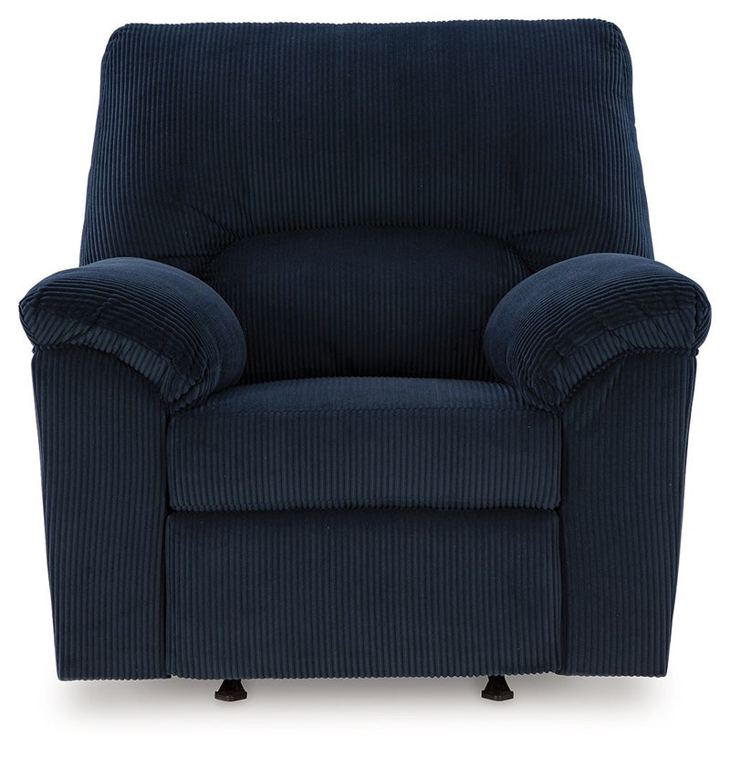 SimpleJoy - Rocker Recliner - Fabric - Navy