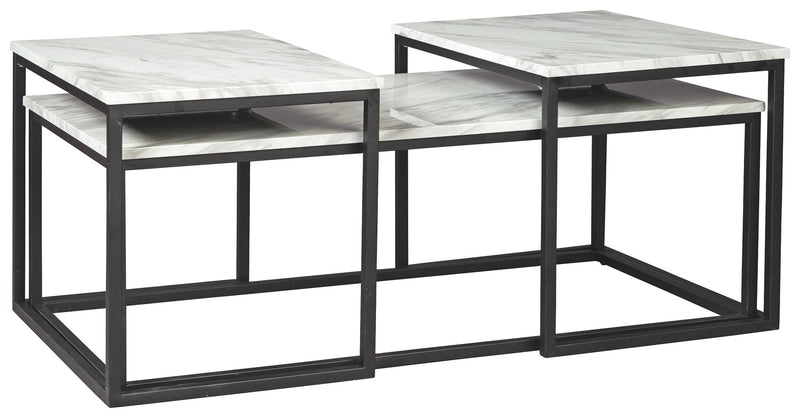 Donnesta - Occasional Table Set (Set of 3) - Gray / Black