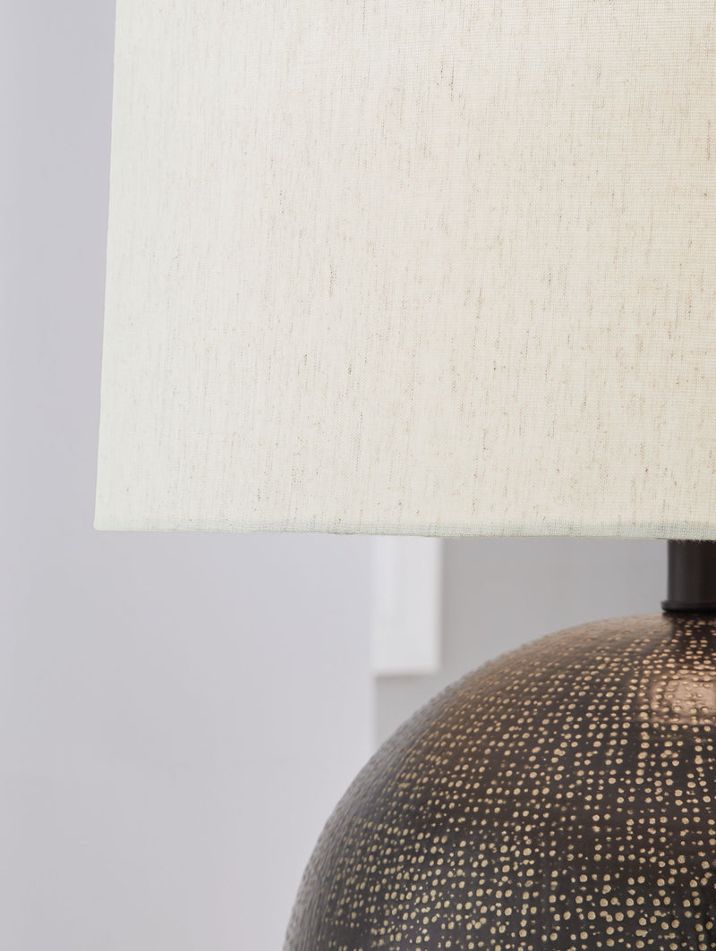 Hambell - Metal Table Lamp - Black / Gold Finish