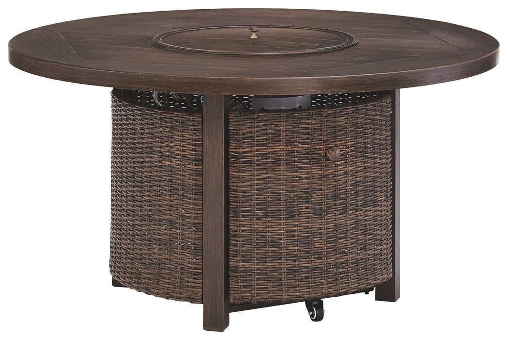 Paradise Trail - Round Fire Pit Table - Medium Brown