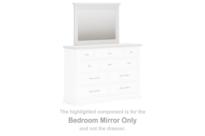 Ashbryn - Bedroom Mirror - White / Natural