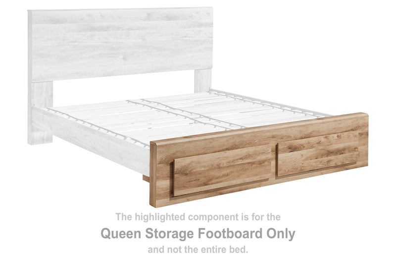 Hyanna - Queen Storage Footboard - Tan Brown - Wood