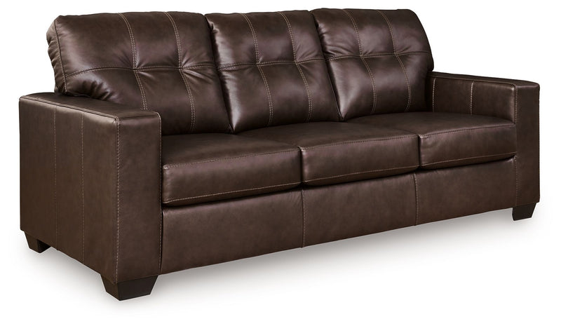 Santorine - Queen Sofa Sleeper - Leather Match - Dark Brown
