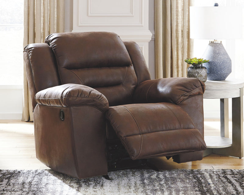 Stoneland - Rocker Recliner - Faux Leather - Chocolate