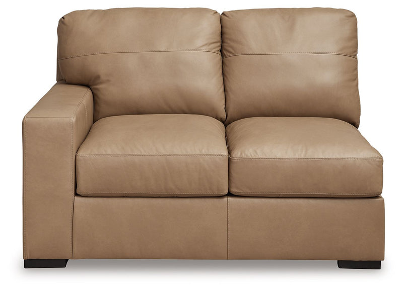 Bandon - Laf Loveseat - Leather Match - Toffee