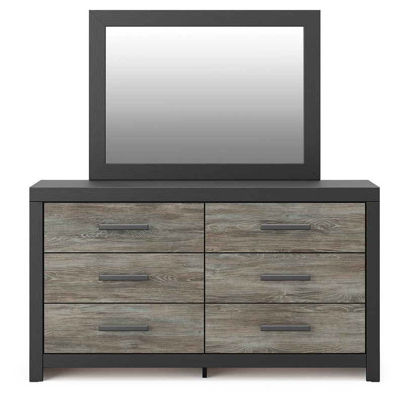 Broachmyn - Dresser And Mirror - Black / Gray - Wood