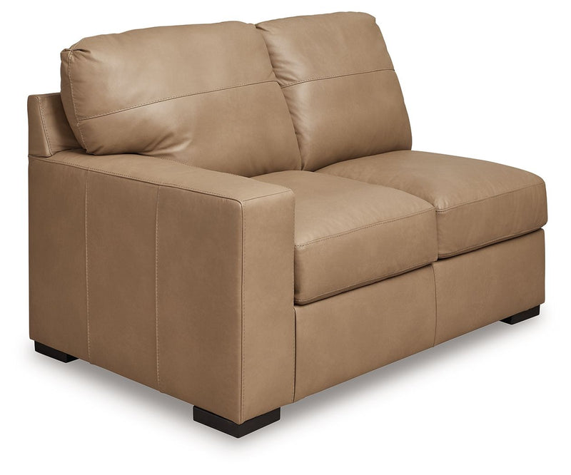 Bandon - Laf Loveseat - Leather Match - Toffee
