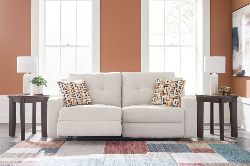 Danum - 2 Seat Reclining Sofa - Fabric - Stone