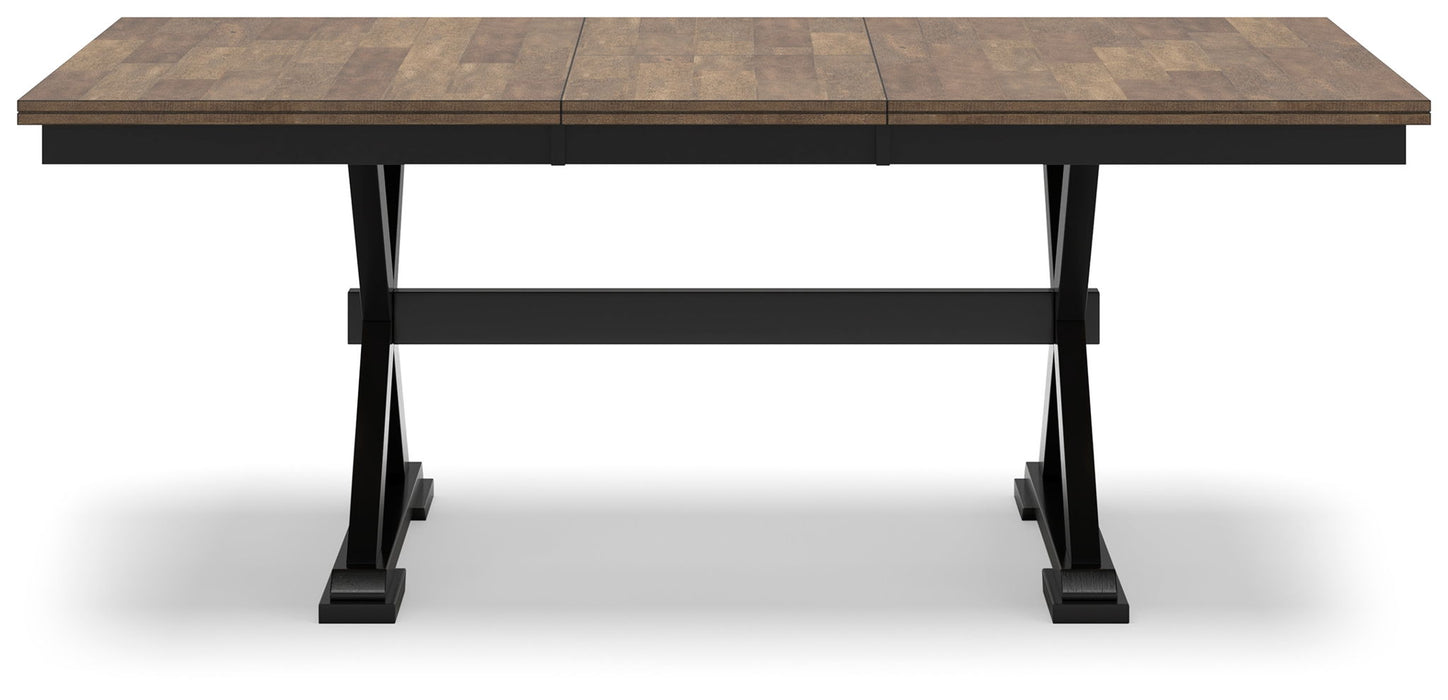 Wildenauer - Rectangular Dining Extension Table - Brown / Black