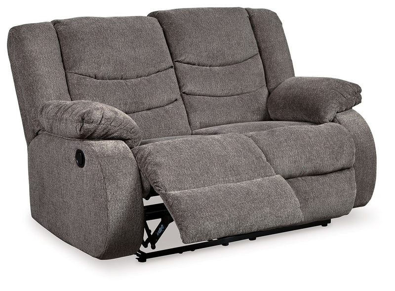 Tulen - Reclining Loveseat - Dark Gray