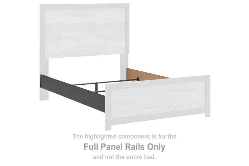 Broachmyn - Full Panel Rails - Black - Wood