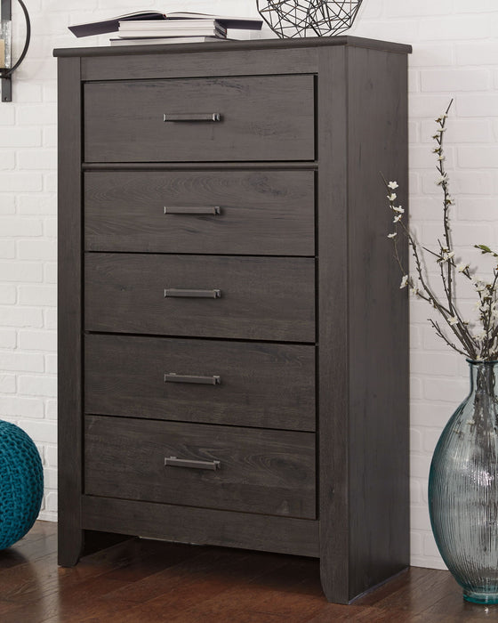 Brinxton - Five Drawer Chest - Charcoal